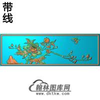 牡丹花鸟精雕图（MD-886)