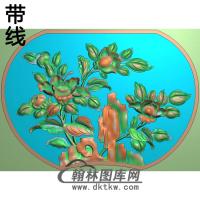 牡丹花鸟精雕图（MD-895)