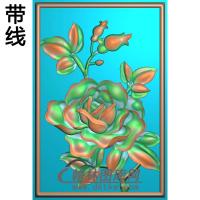 牡丹花鸟精雕图（MD-899)