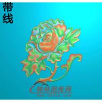 牡丹花鸟精雕图（MD-905)