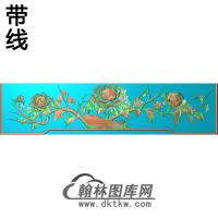 牡丹花鸟精雕图（MD-910)