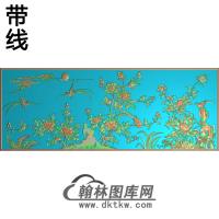 牡丹花鸟精雕图（MD-915)