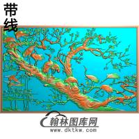 梅鹤图精雕图（MH-252）