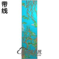 QTZW-000011-屏风花鸟2精雕图（MH-259）