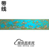 梅花鹿大床图密码926精雕图（MH-307）