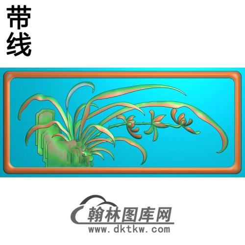 LH-5012-纸巾盒兰花精雕图（LH-092）