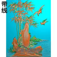 竹子鸟精雕图（ZZ-112）
