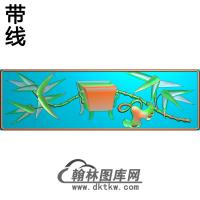 Z-3027-柜子抽头板竹精雕图（ZZ-139）