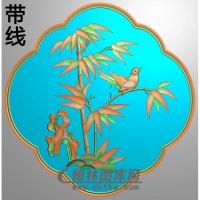 Z-3030-明式衣柜小竹花精雕图（ZZ-141）