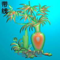 ZZ-013-屏风竹下幅精雕图（ZZ-169）