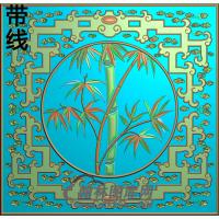 对橱上方板-竹子精雕图（ZZ-237）