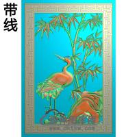竹子鹤精雕图（ZZ-308）