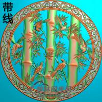 竹子花鸟3精雕图（ZZ-310）