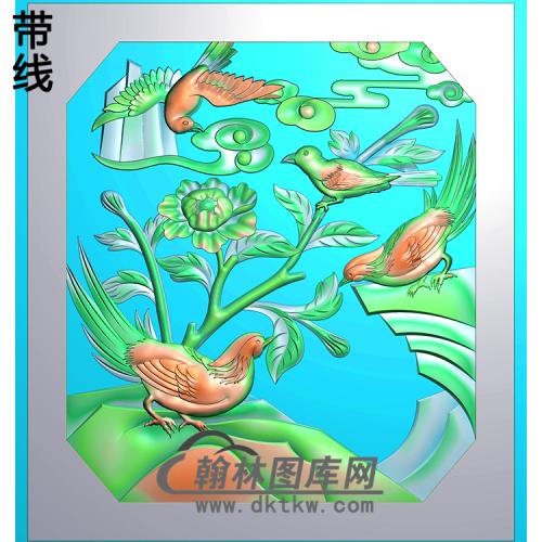 HD-204-花草动物系列精雕图（ZHN-072）