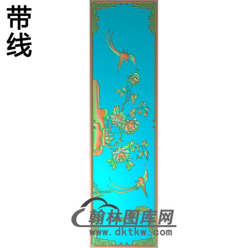 HN-454-花瓶月季鸟精雕图（ZHN-105）
