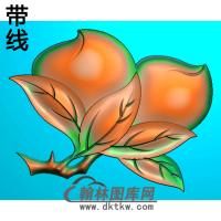 QTZW-005-双桃精雕图（ZHN-162）
