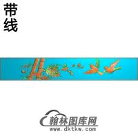 锦绣前程顶箱柜下横板1精雕图（ZHN-200）