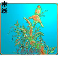 荣华富贵顶相柜上门板紫藤.jdp邻(2)精雕图（ZHN-204）