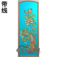 2006年12月21日小象头沙发靠背板月季精雕图（YG-001）