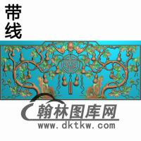 CTBB-057-山水背板中精雕图(CTBB-009)