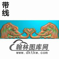 FS-461-象头沙发靠背板下板好精雕图(FS-026)