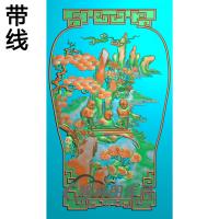 GD-7053战国型沙发背板琴精雕图(SFBB-011)