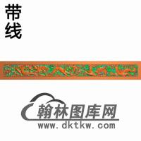 L--1200条形龙板精雕图（YB-023）
