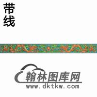L-231-双新云龙写字台侧板大17精雕图（YB-016）
