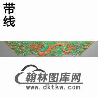 L-1542龙床短望板精雕图（YB-027）