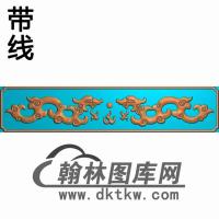 TJYB-1343-百鸟罗汉床小牙板短精雕图（YB-130）