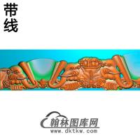 DX-3007-大象头沙发长椅脑(1)精雕图（YN-017）