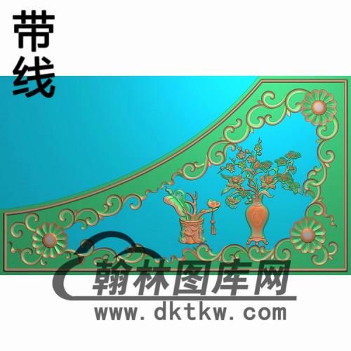 现代床扶手精雕图(CTM-090)