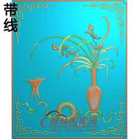 HN-223-兰花瓶精雕图(LHP-001)