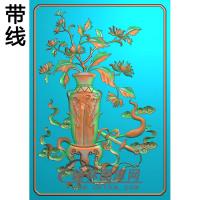 JH-3035-花瓶菊花精雕图(JHP-010)