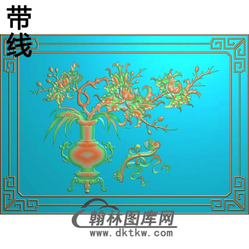 大板台中间花1精雕图(MDP-030)