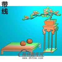 棋盘花盆精雕图(BGP-002)