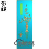 百年好合顶箱柜月季长精雕图(YJP-008)