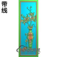 缘圆花板月季5精雕图(YJP-022)