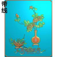 HP-1020-菊花瓶精雕图(QTP-057)