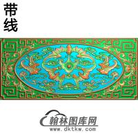 BF-2215洋花蝙蝠五福精雕图(BF-416)