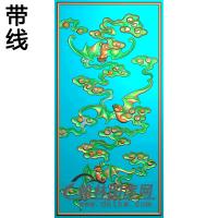 gbf-301-蝙蝠博古柜侧下板精雕图(BF-545)