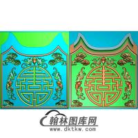 GZMB-2003宝座后背圆蝙蝠无线精雕图(BF-574)