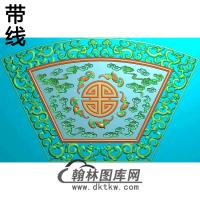 现代床扇形精雕图(BF-665)