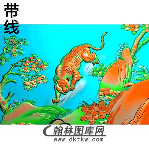 下山虎精雕图(H-009)