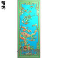 SL-582-花鸟顶箱柜松鹤精雕图（SH-334）