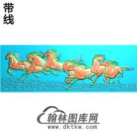 DW-031-动物系列八马精雕图(JM-010)