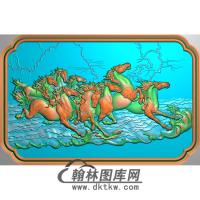 八骏马0无线精雕图(JM-041)