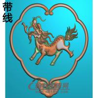 QL-6006麒麟背板3精雕图（QL-037）