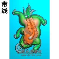 DW-027-动物系列狮子精雕图(SZ-005)