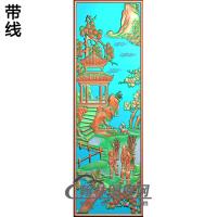 书柜金典2山水人物樵精雕图(SSRW-117)